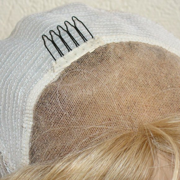 Lace front 100 % real hair mixed blonde wig - Picture 4 of 5